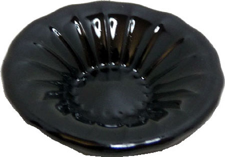 Bright deLights Black Flaired Glass Platter 1:12