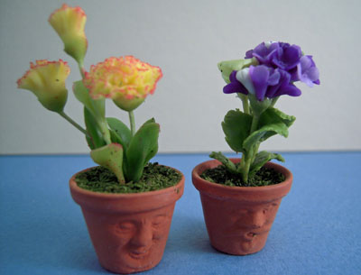 Bright deLights Flowers in Sweet and Sour Pots 1:12 scale