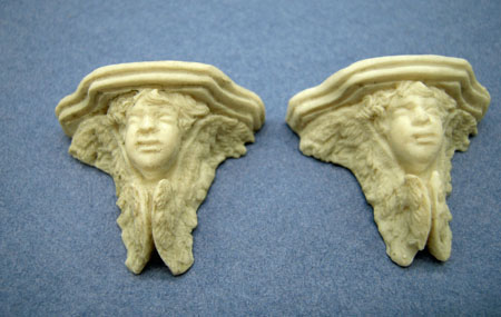 Falcon Miniatures Miniature Set Of Two Angel Face Brackets 1:12 scale 