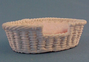 Small White Pet Bed 1:12 scale