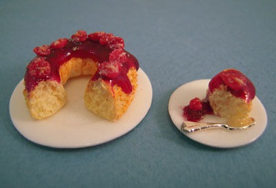 Strawberry Sponge Cake 1:12 scale