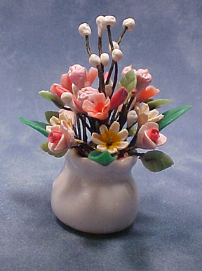 Falcon Pink Flower Arrangement 1:12 scale