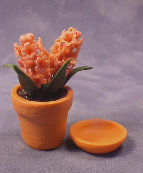 Falcon Hyacinths in Clay Pot 1:12 scale