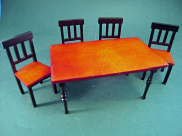 Lee's Line Bren Dining Room Set 1:12 scale