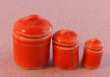 Bright deLights Rose Ceramic Canister Set 1:12 scale
