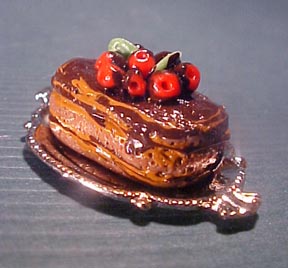 Chocolate Caramel Tart 1:12 scale