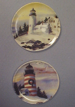 By Barb Decorative Lighthouse Plates 1:12 scale