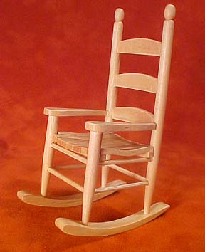 Oak Ladder Back Rocker 1:12 scale