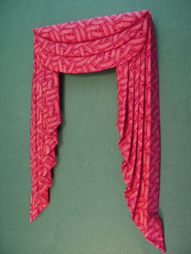 Mc Bay Miniatures Rich Red Fabric Drapes 1:12 scale