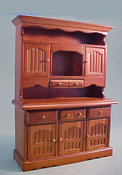 Walnut Kitchen Hutch 1:12 scale