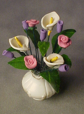 Doll House Shoppe Cala Lilies and Roses 1:12 scale