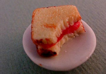 Half Eaten Peanut Butter and Jelly Sandwich 1 12 scale