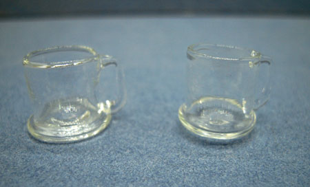 Falcon Collectible Miniatures Pair Of Glass Mugs 1:12 scale 