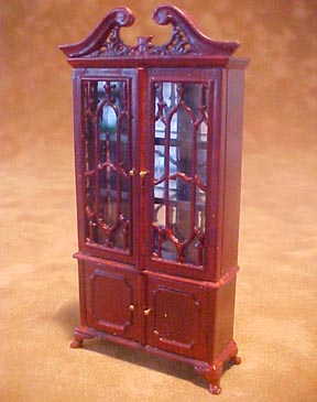 Bespaq Mahogany Fancy Mullioned China Cabinet 1:24 scale