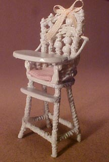 Warling Miniatures Handcrafted High Chair 1:24 scale