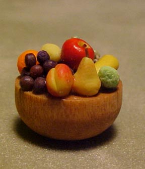 All Through The House Miniature Bowl of Fresh Fruit 1:12 scale