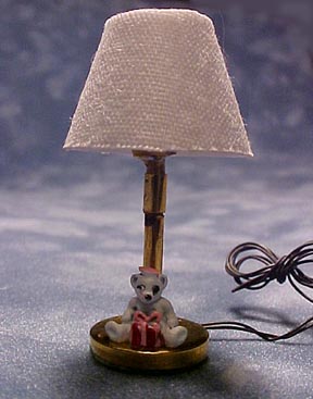 TEC Miniature Teddy Bear Table Lamp 1:24 scale