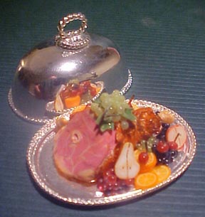 Ham On A Silver Tray 1:12 scale