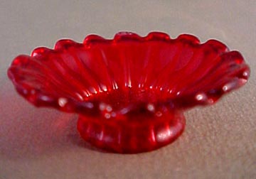 Scarlet Red Flared Bowl 1:12 scale