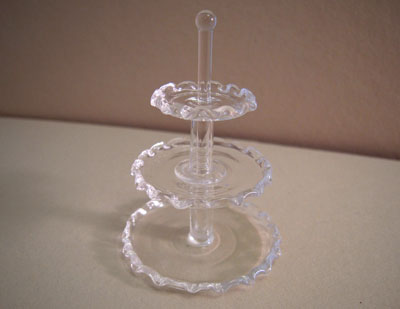 Three Tier Glass Serving Tray 1:12 scale