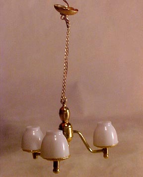 The Lighting Bug Handcrafted Three Light Chandelier 1:24 scale