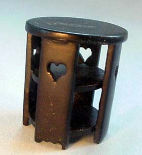 International Dollhouse Miniatures Black Contemporary End Table 1:24 scale