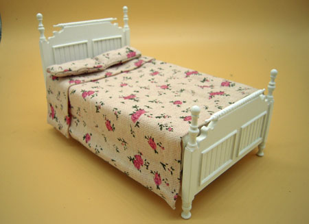 JBM Single White Bed 1:12 scale