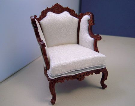 Walnut Louis XV Parlor Chair 1:12 scale 