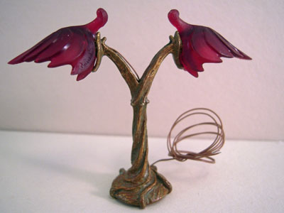 Jim Pounder Handcrafted Quail Top Desk Lamp 1:12 scale