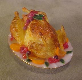 Turkey On A Fancy Platter 1:12 scale