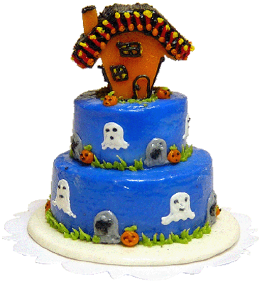 Bright deLights Halloween Ghostly Haunt Three Tier Cake 1:12 scale