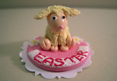 Bright deLights Easter Lamb Cake 1:12 scale