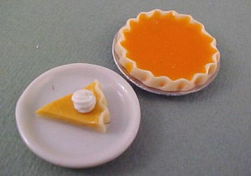 Pumpkin Pie With A Slice 1:12 scale