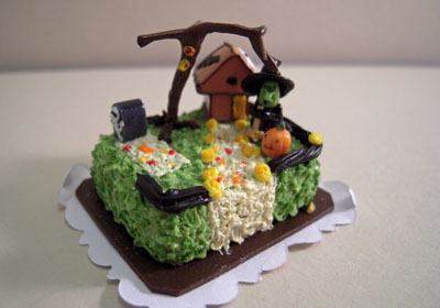 Bright deLights Tiny Witch Hideaway Halloween Sheet Cake 1:12 scale