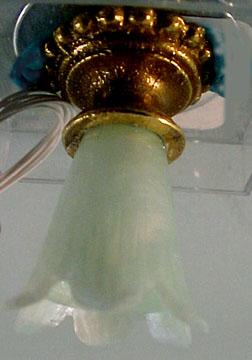 Pastel Green Tulip Shade Ceiling Fixture 1:12 scale
