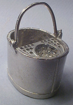 Pewter Mop Bucket 1:12 scale