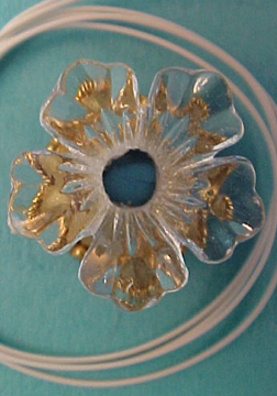 Brass Flower Ceiling Fixture 1:12 scale