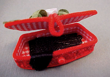 Lorraine Heller Fancy Red Glove Box 1:12 scale
