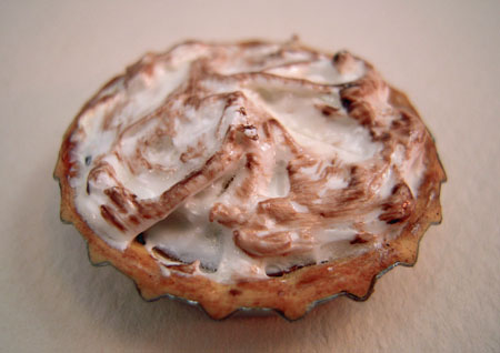 Hand Crafted Meringue Pie 1:12 scale  