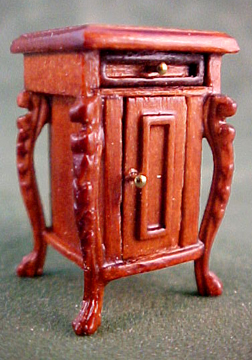 Bespaq Fantasy Lyre Walnut Night Stand 1:24 scale