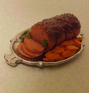 Roast Beef and Vegetables 1:12 scale