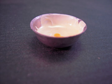 Handcrafted Bowl Of Beaten Eggs 1:12 scale