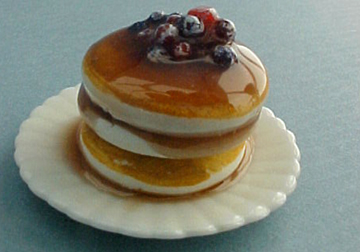 Pancakes With Berries and Syrup 1:12 scale