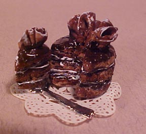 My Minis Handcrafted Triple Chocolate Truffle Cake 1:24 scale