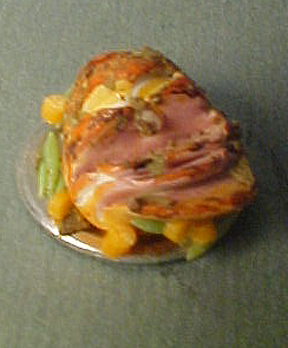 My Minis Miniature Spiral Honey Glazed Ham 1:24 scale