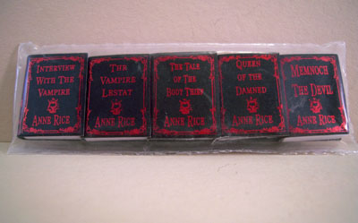 Non-Printed Five Piece Ann Rice Red Foil Books 1:12 scale