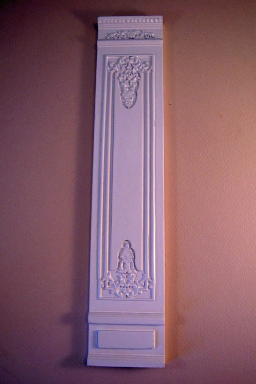 Miniature White French Boiserie Style Decorative Wall Panel 1:12 scale 