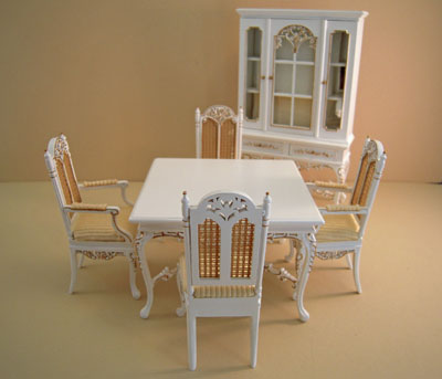 Platinum Collection Six Piece Barrington Dining Room Set 1:12 scale