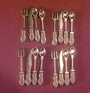 Silvertone Flatware 1:12 scale