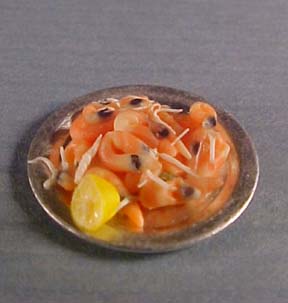 Precious Little Things Miniature Shrimp Plate 1:24 scale